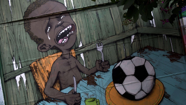 Umelec poukázal na chudobu v Brazílii (theguardian.com)