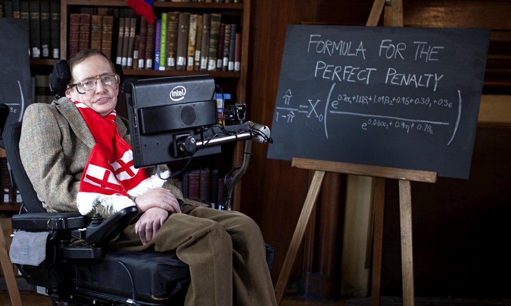 Stephen Hawking a jeho výpočty pre anglickú reprezentáciu (sportskeeda.com)