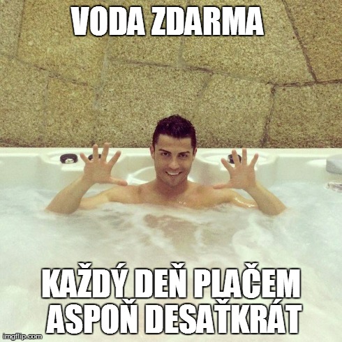 Kristián Ronaldo má vodu zdarma(sportovky.sk)