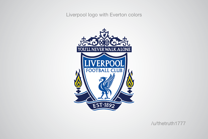 Liverpool vo farbách Evertonu(sportskeeda.com)